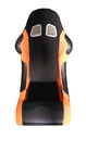 China Suede Material Black And Orange Racing Seats , Cars Bucket Seats Double Slider company