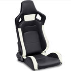 China PVC Adjustable White And Black Racing Seats / Sports Car Seat with single slider company