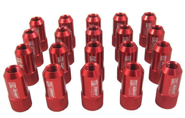 China Red 40mm Aluminum Racing Wheel Lug Nuts With Key / Lock For Honda factory