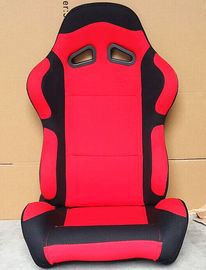China Black And Red Sport Racing Seats Universal Cars Parts Foldable With Safety Belts factory