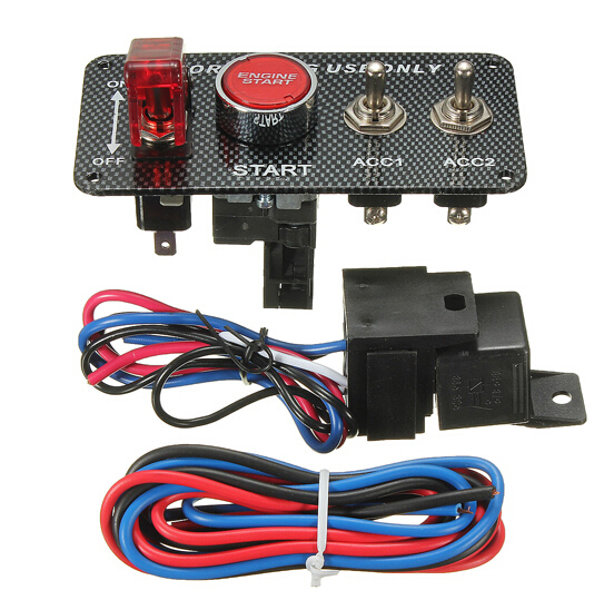 Light Weight Electric Racing Auto Switch Panel Kit  / 12v Ignition Switch
